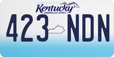 KY license plate 423NDN