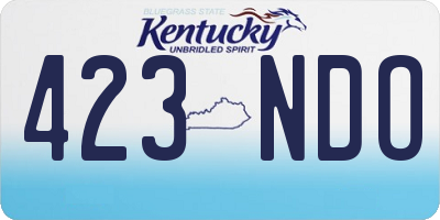 KY license plate 423NDO