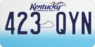 KY license plate 423QYN