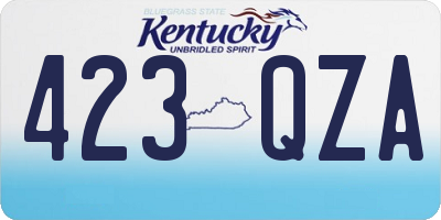 KY license plate 423QZA