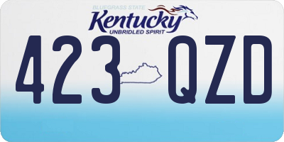 KY license plate 423QZD