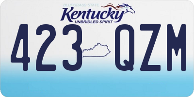 KY license plate 423QZM