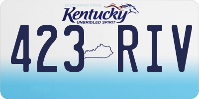 KY license plate 423RIV