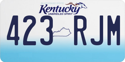 KY license plate 423RJM