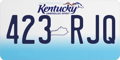 KY license plate 423RJQ