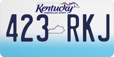 KY license plate 423RKJ