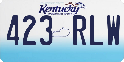 KY license plate 423RLW