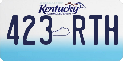 KY license plate 423RTH