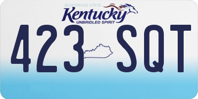 KY license plate 423SQT