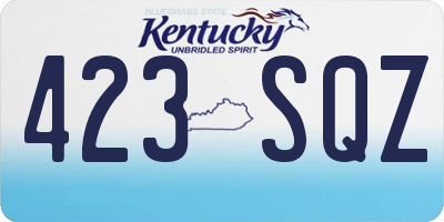 KY license plate 423SQZ