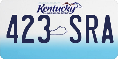 KY license plate 423SRA