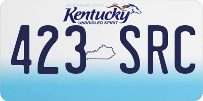 KY license plate 423SRC