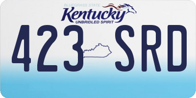 KY license plate 423SRD