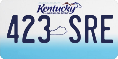 KY license plate 423SRE