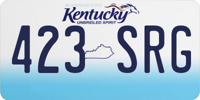 KY license plate 423SRG