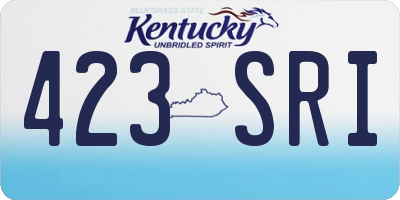 KY license plate 423SRI