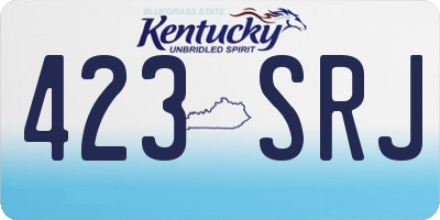 KY license plate 423SRJ