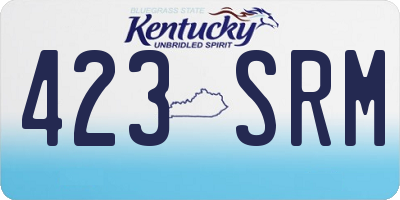 KY license plate 423SRM