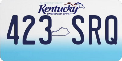 KY license plate 423SRQ