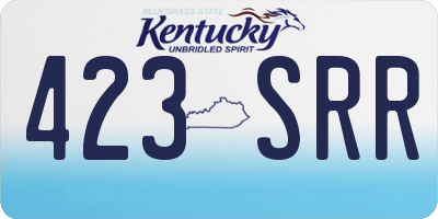 KY license plate 423SRR