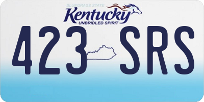 KY license plate 423SRS