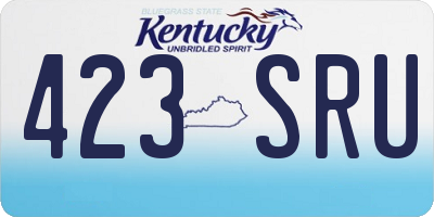 KY license plate 423SRU
