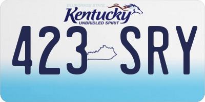 KY license plate 423SRY