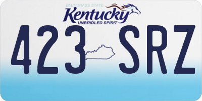 KY license plate 423SRZ