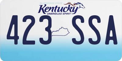 KY license plate 423SSA