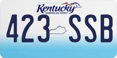 KY license plate 423SSB