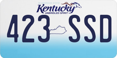 KY license plate 423SSD