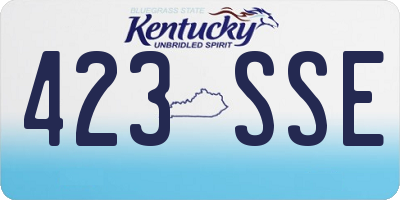 KY license plate 423SSE