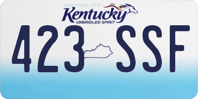 KY license plate 423SSF