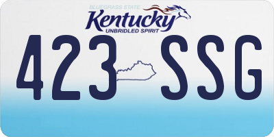 KY license plate 423SSG