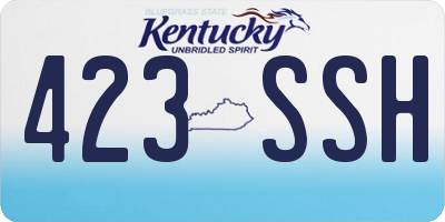 KY license plate 423SSH