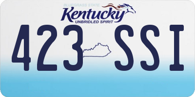 KY license plate 423SSI