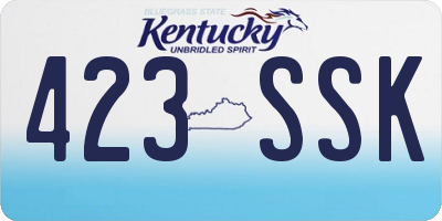 KY license plate 423SSK
