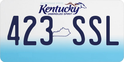 KY license plate 423SSL