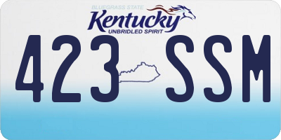 KY license plate 423SSM