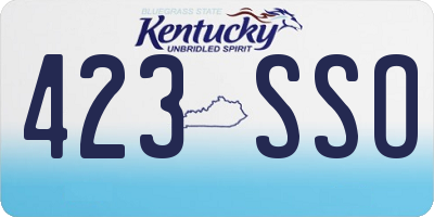 KY license plate 423SSO