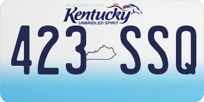 KY license plate 423SSQ