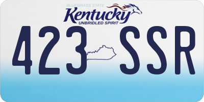 KY license plate 423SSR