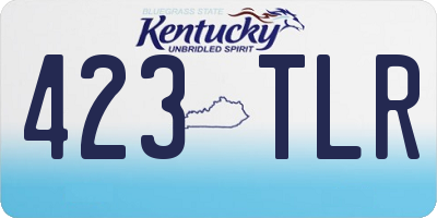 KY license plate 423TLR