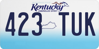 KY license plate 423TUK