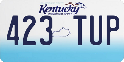 KY license plate 423TUP