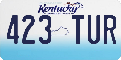 KY license plate 423TUR