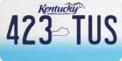 KY license plate 423TUS