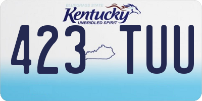 KY license plate 423TUU