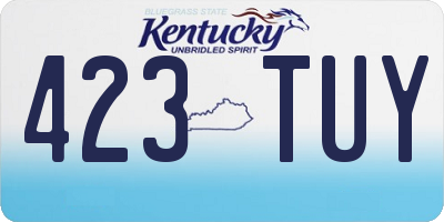 KY license plate 423TUY