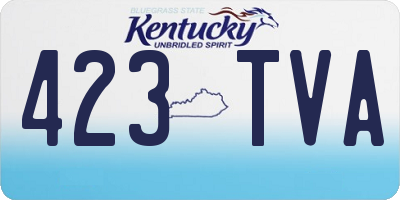 KY license plate 423TVA
